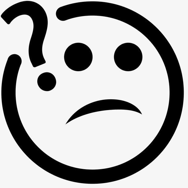 手绘思考的小人装饰免抠