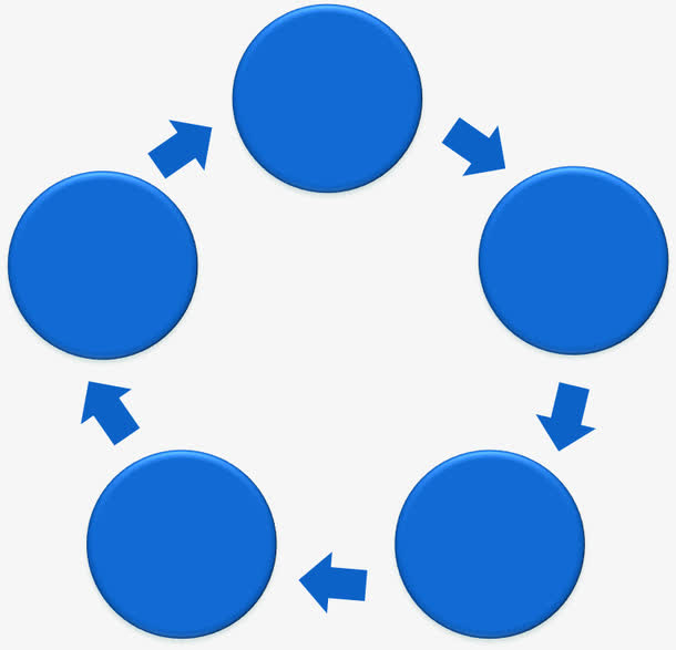 五边形流程图免抠