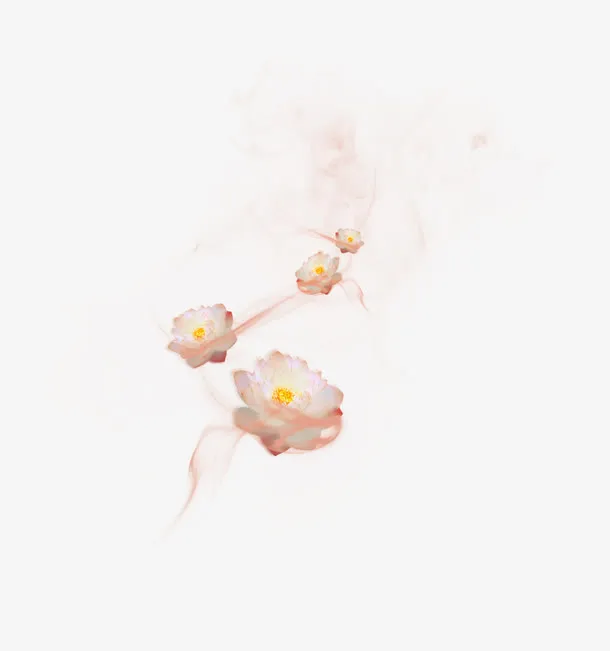 中式雾生花免抠