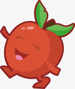 矢量走路苹果免抠