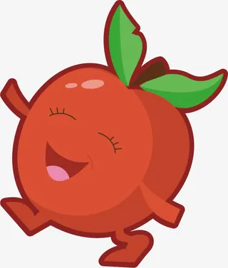 矢量走路苹果免抠