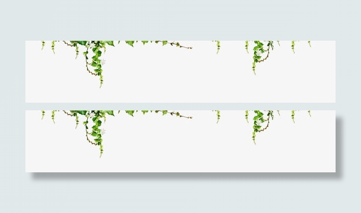 树叶条绿色树藤装饰图案免抠