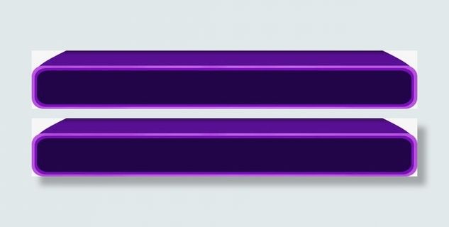 紫色立体矩形海报免抠