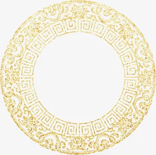 金色闪耀古典圆圈免抠
