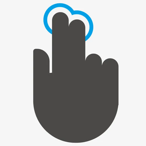 双指触屏点击图标图片免抠