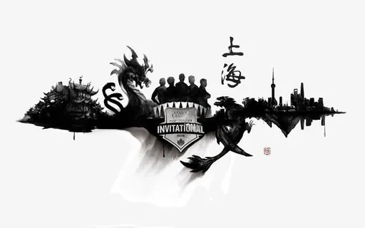 典雅水墨上海宣传免抠 典雅水墨上海宣传免抠