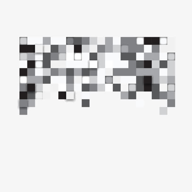 黑白方格马赛克底纹免抠