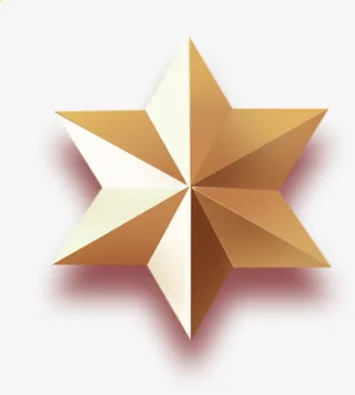 圣诞节星星元素手绘阴影免抠