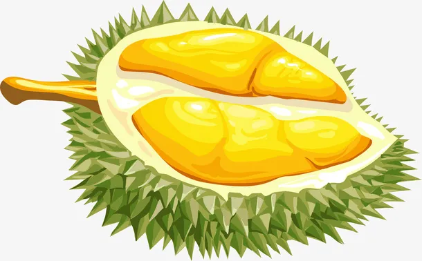 卡通新鲜榴莲免抠