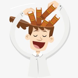 白色卡通装饰冲刺高考设计图免抠