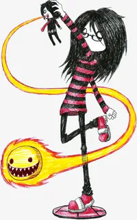 手绘仙术糖果女孩免抠