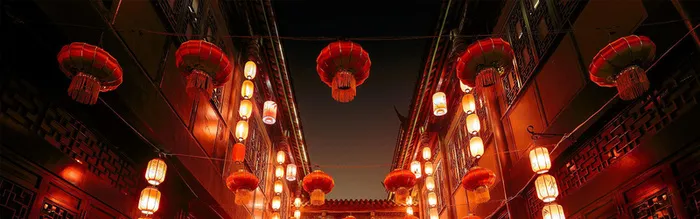 红色中国风灯光海报背景高清