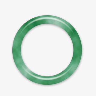 翡翠女款手绘玉手镯免抠