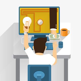 矢量网络工作素材免抠