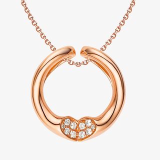 金色仿戒指项链免抠