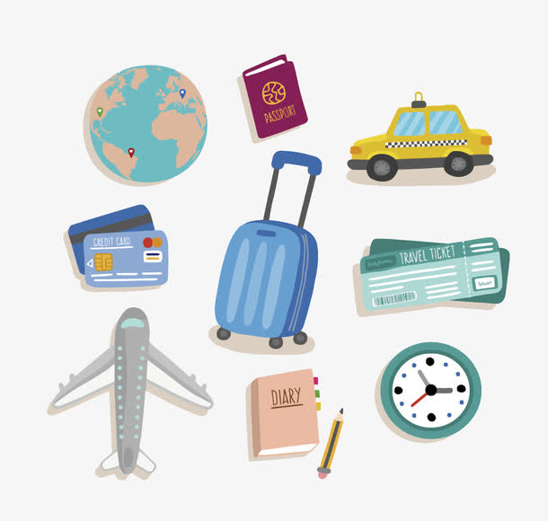 矢量旅行元素合集免抠