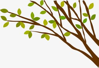 手绘树枝植物效果免抠