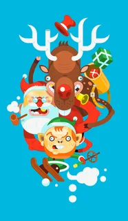 搞怪圣诞可爱背景高清