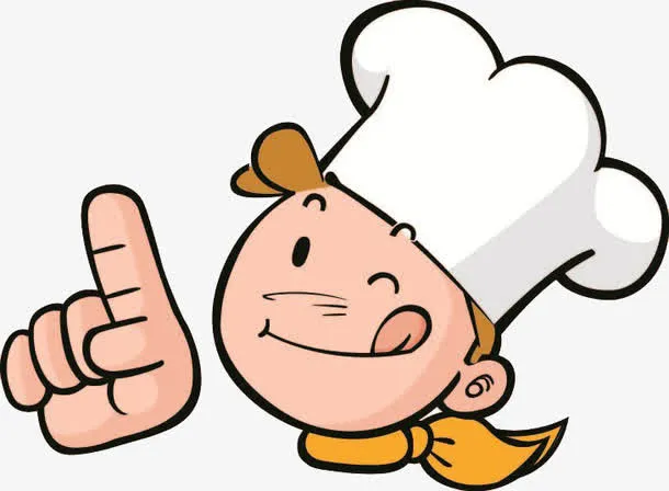 卡通简笔厨师免抠