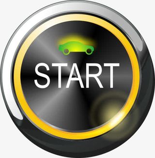 金属质感黑色科技感开汽车按钮免抠