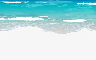 蓝色的海浪免抠