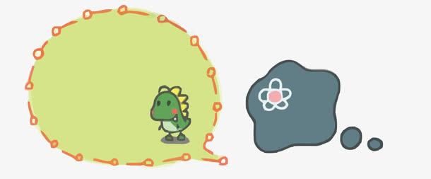 矢量卡通对话框免抠