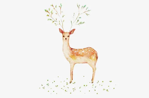 森林梅花鹿免抠