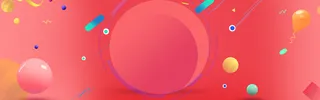 淘宝天猫红色渐变圆圈斜线立体banner高清
