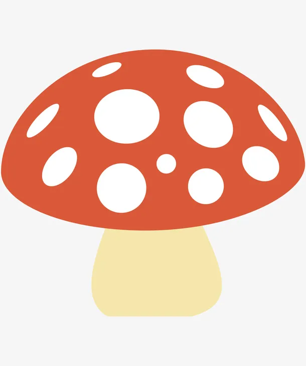 可爱小清新装饰海报装饰蘑菇免抠