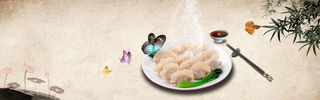 简约中国风美食海报背景高清