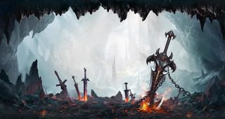 游戏场景红色火光宝剑免抠