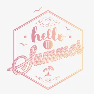 矢量对夏天说免抠