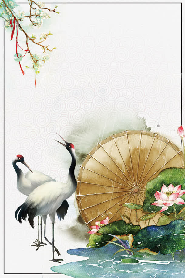 中国风春季创意海报免抠免抠