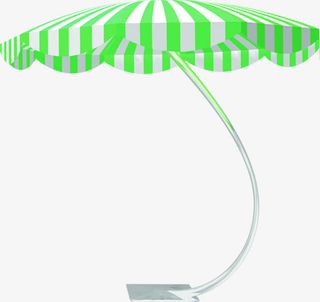 绿色卡通遮阳伞免抠