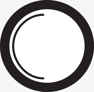 黑白手绘圆盘免抠