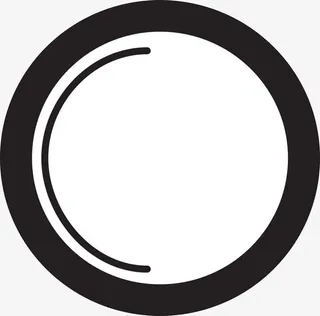 黑白手绘圆盘免抠