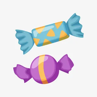 彩色卡通糖果矢量图免抠