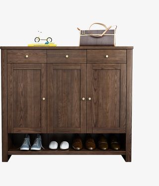 实木木质收纳柜鞋柜免抠