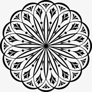 黑色螺旋花纹装饰图免抠