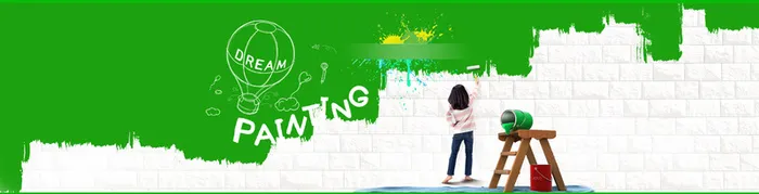 企业卡通绿色海报banner高清