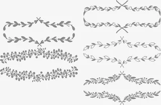 复古文字边框免抠