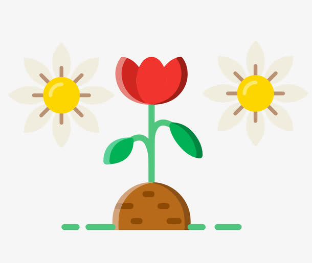 创意小花素材免抠