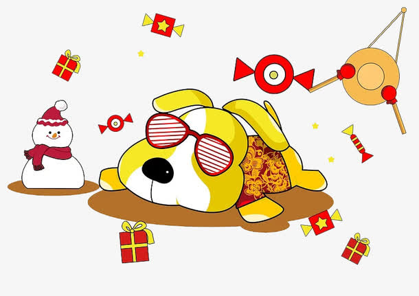 趴着的小狗免抠图免抠
