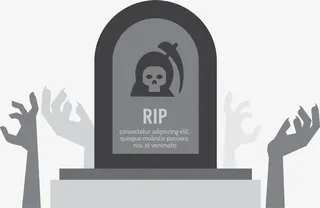 灰色墓碑僵尸免抠