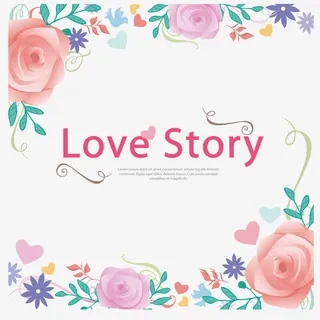 卡通手绘花边框唯美免抠