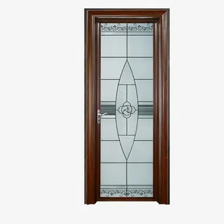 现代简约玻璃平开门免抠