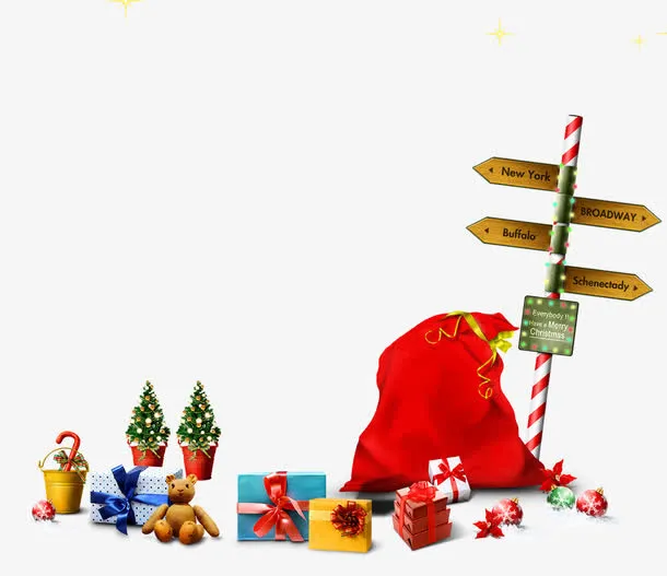 圣诞节海报素材免抠