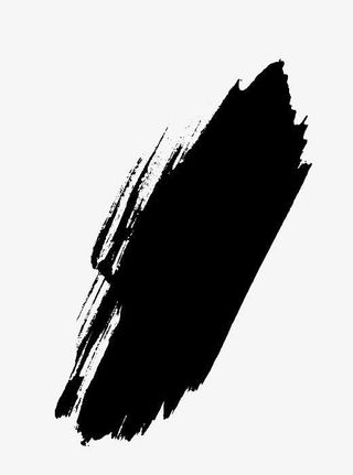 黑色的笔刷墨迹痕迹免抠