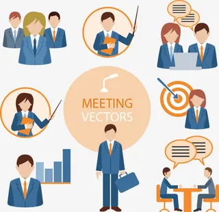 矢量手绘扁平人物免抠