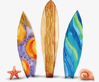 彩色滑板矢量图免抠